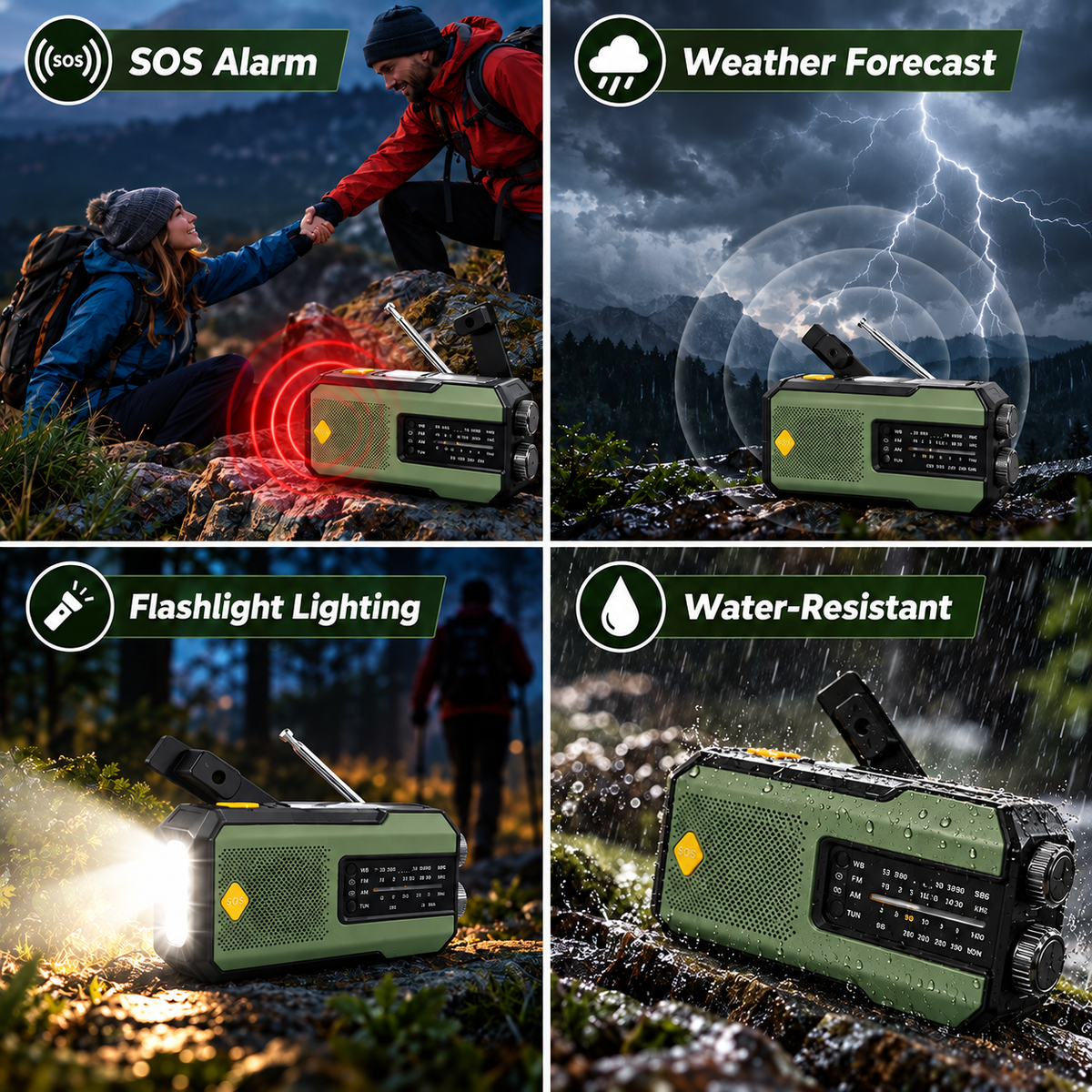 Survived Beacon® – 5-in-1 Emergency Radio