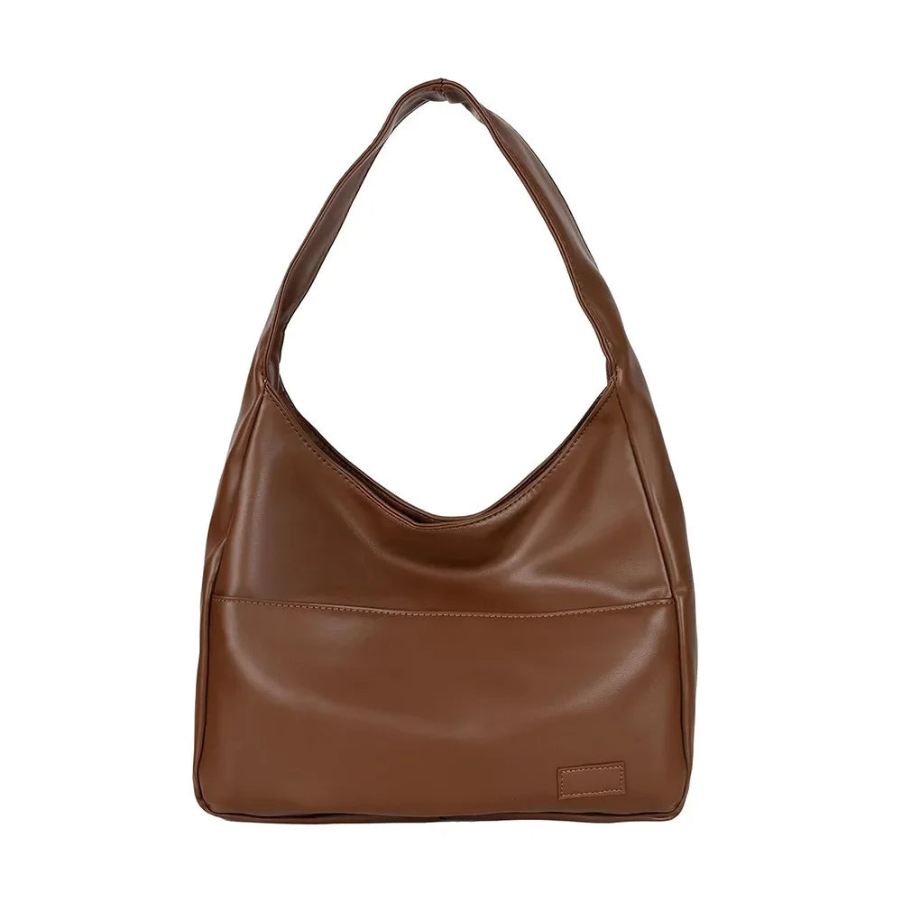 Large Capacity Women's Tote Bag Shoulder Bag Handbag Crossbody Bag Soft PU Leather Neutral Minimalist Style Internal Zipper Pock